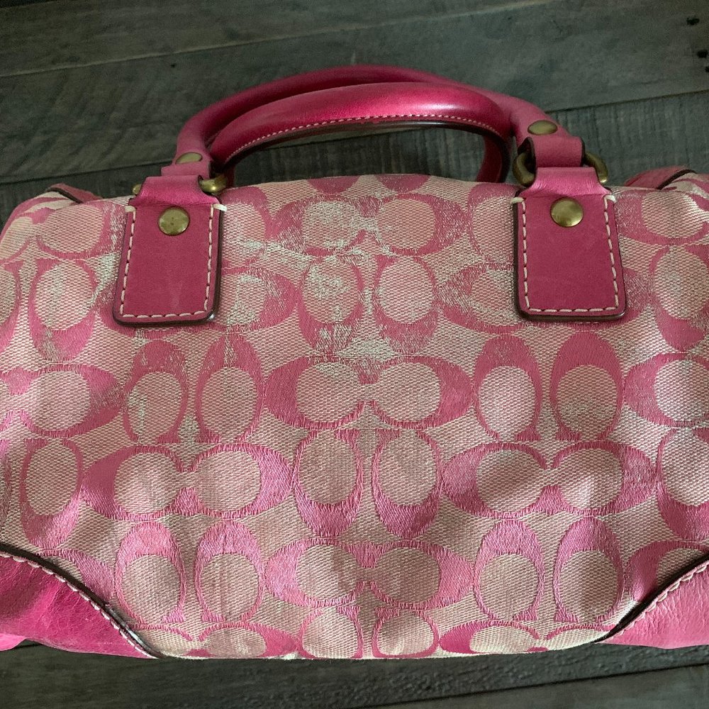 Vintage Pink Coach Purse and Wallet Set - Picture 5 of 13